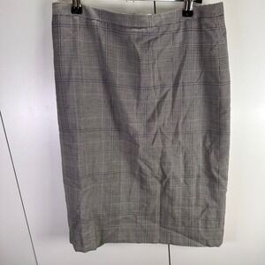 Armani Collezioni Womens Sz 8 Plaid Pencil Skirt Wool Blend Mobwife Quiet Luxury